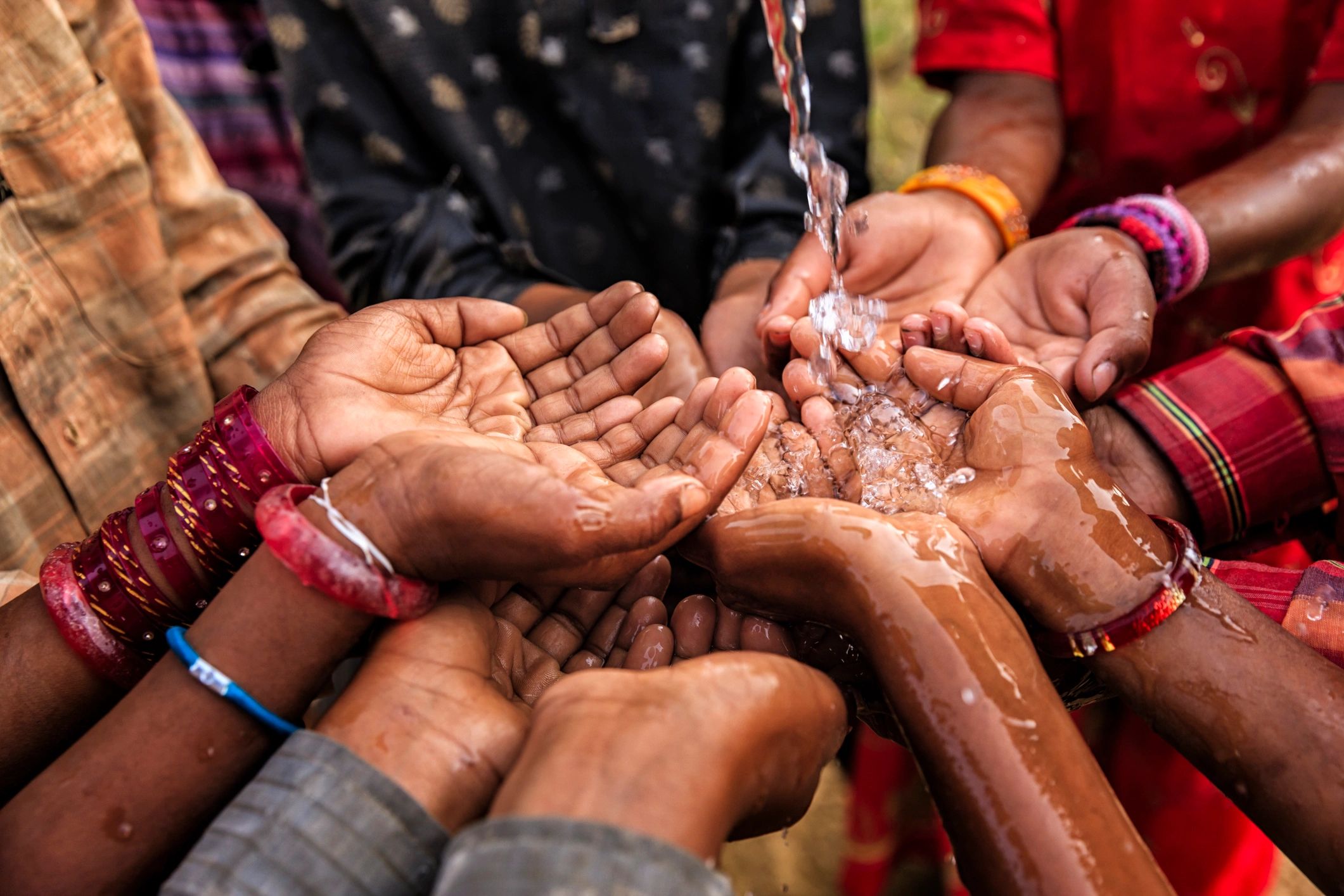 600999260 happy community receiving clean water